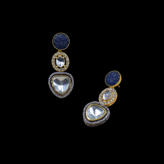 A pair of stone fusion stud earing