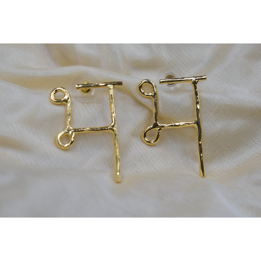 A pair of premium quality Gold plating word earing