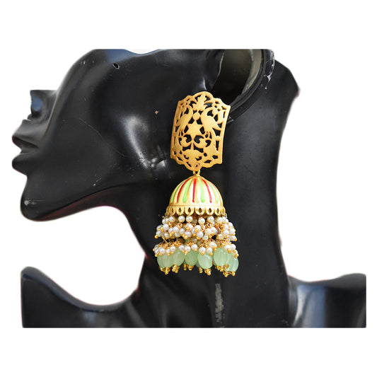 Traditional meenakari earing