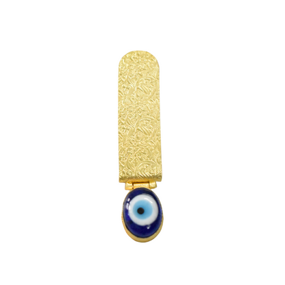 A pair of goldplated evil eye stone stud earing