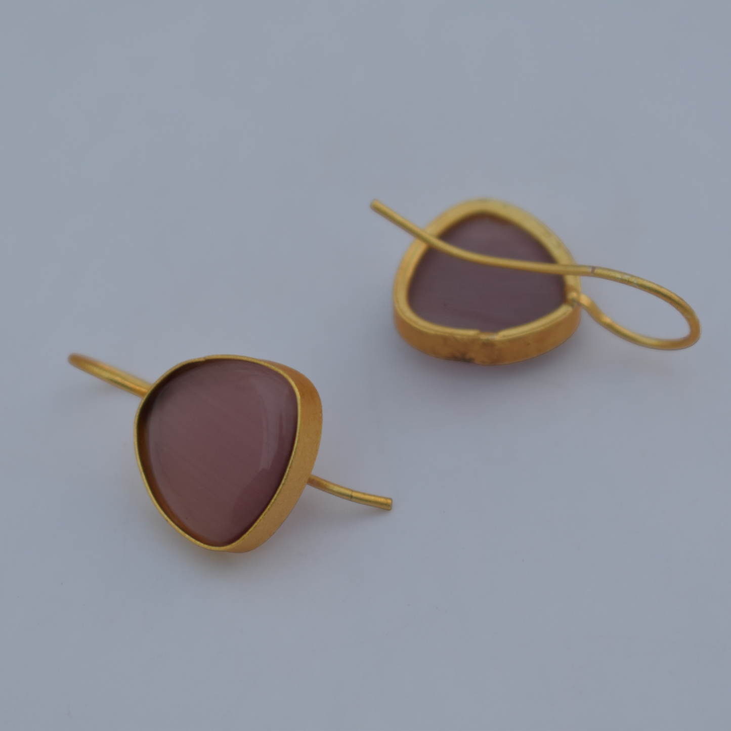 A pair of goldplated stone earing