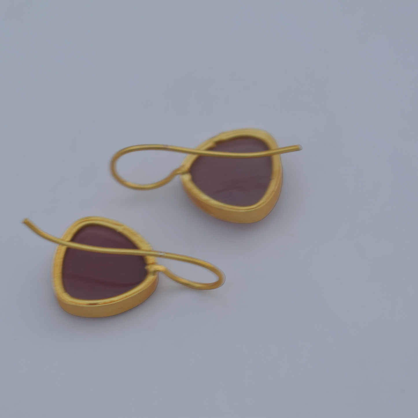 A pair of goldplated stone earing