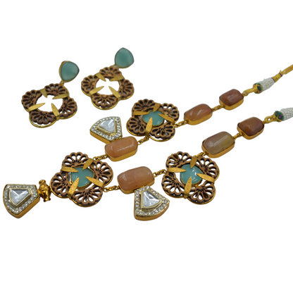 A set of wooden traditional necklace