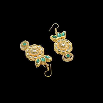 A pair of goldplated brass fusion earing