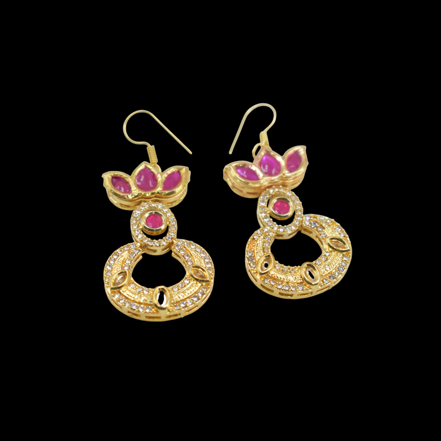 Goldplated brass fusion earing