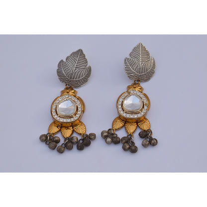 A pair of anitique gold stud earing