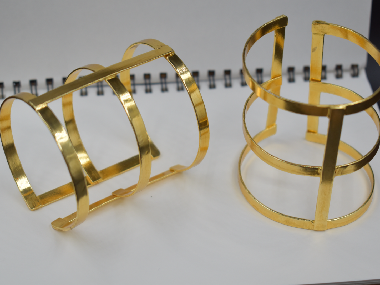 Goldplated brass golden adjustable bangle