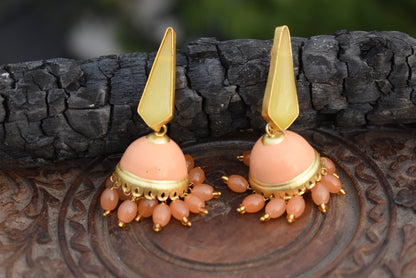 Traditional meenakari stone earing